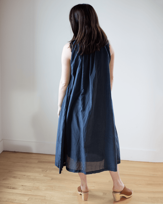 CP Shades Clothing Sia Dress in Midnight Cotton Silk