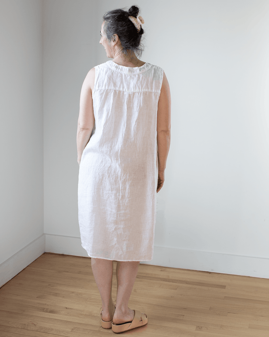 CP Shades Clothing Sylvie Dress in White Linen