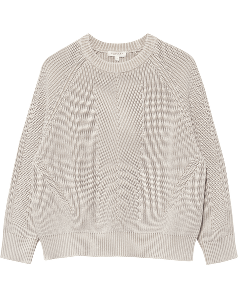 Chelsea Cotton Raglan Sweater in Sand