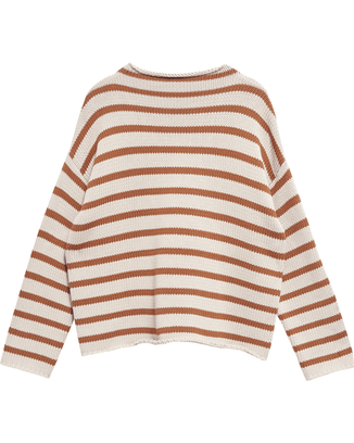 Demylee Clothing Lamis Stripe Sweater in Natural/Brown