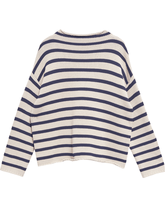 Demylee Clothing Lamis Stripe Sweater in Natural/Navy