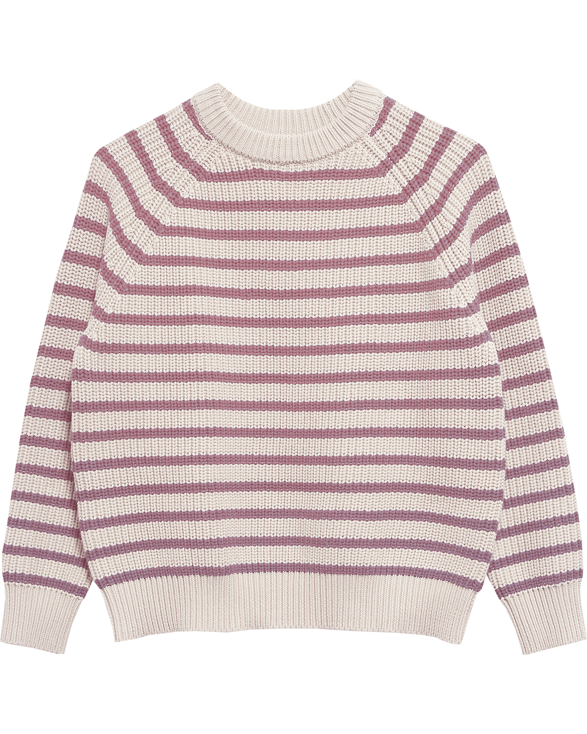 Demylee Clothing Phoebe Stripe Sweater in Natural/Rose Ash