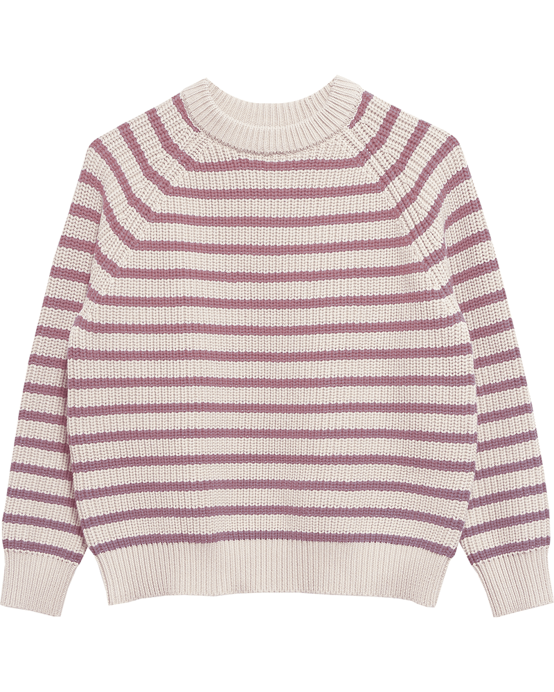 Demylee Clothing Phoebe Stripe Sweater in Natural/Rose Ash