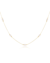 enewton Jewelry 14K Gold Filled 15" Choker Simplicity Chain Gold - 4mm Pearl