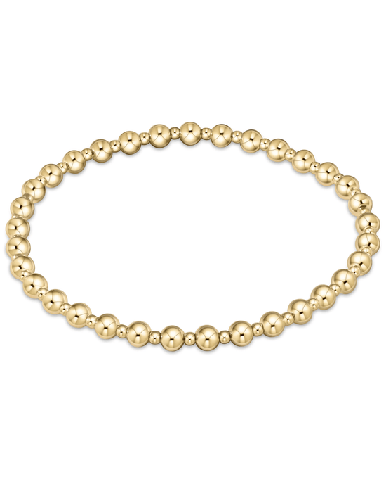 enewton Classic Grateful Pattern 4mm Bead Bracelet - Gold 