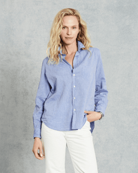 Frank & Eileen Clothing Eileen Relaxed Button Up in Washed Blue