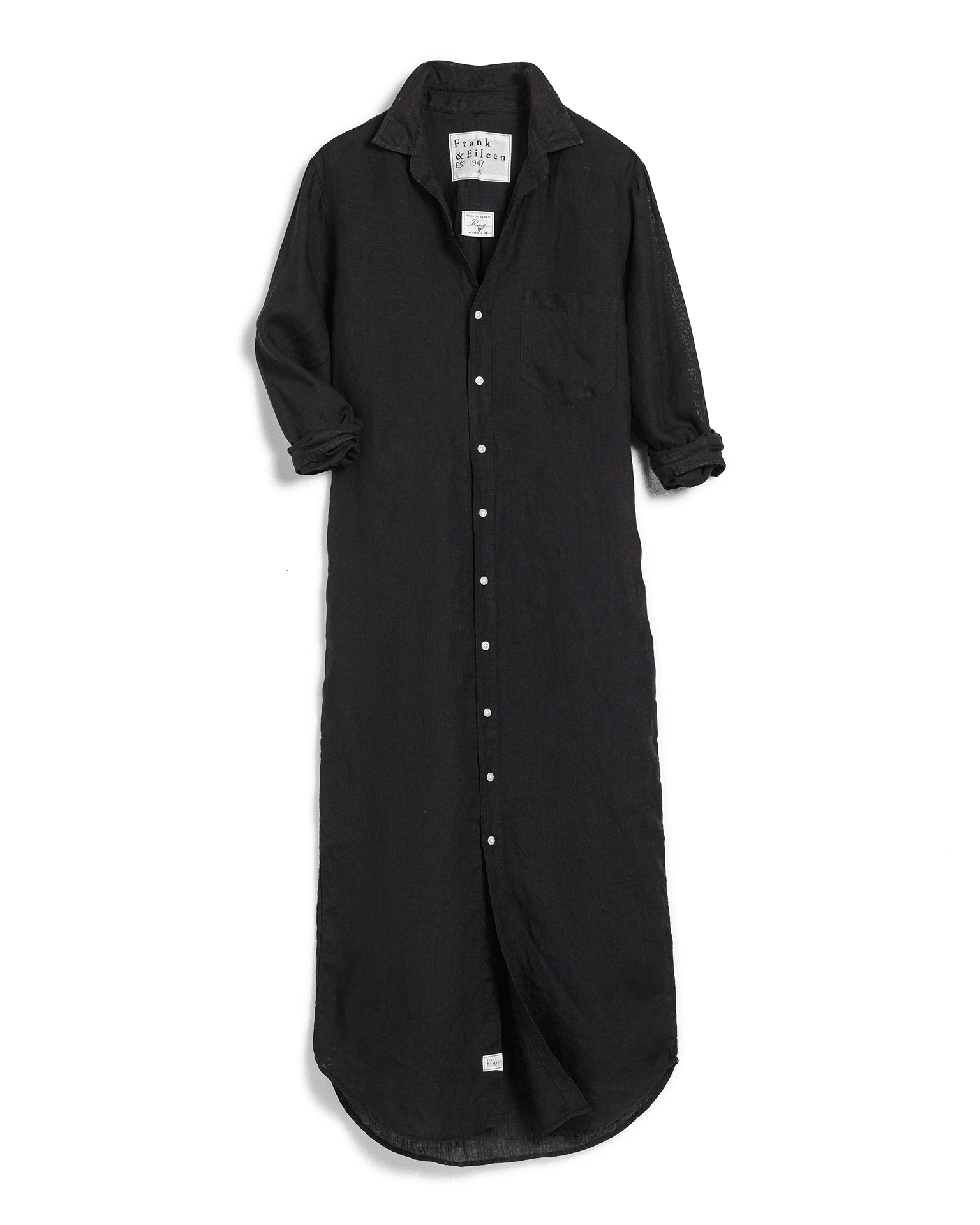 Frank & Eileen Rory Dress in Black Distressed Famous Denim - Bliss Boutiques Frank & Eileen Rory Dress in Black Distressed Famous Denim - Bliss Boutiques