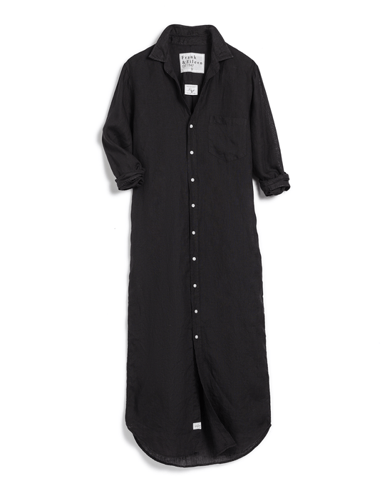 Frank & Eileen Rory Dress in Black Distressed Famous Denim 