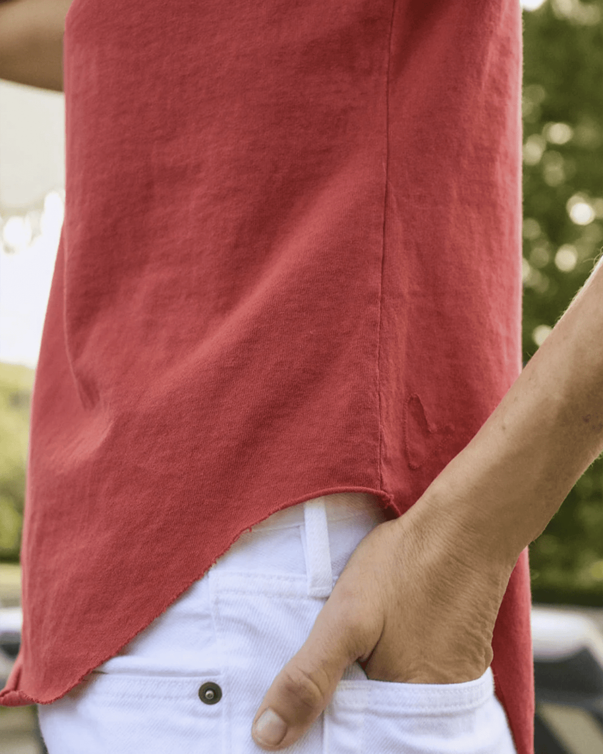 Frank & Eileen Clothing Theo Tee in Double Decker Red