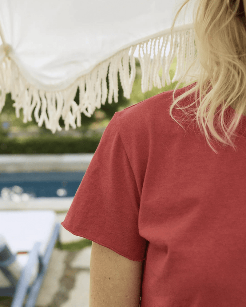 Frank & Eileen Clothing Theo Tee in Double Decker Red