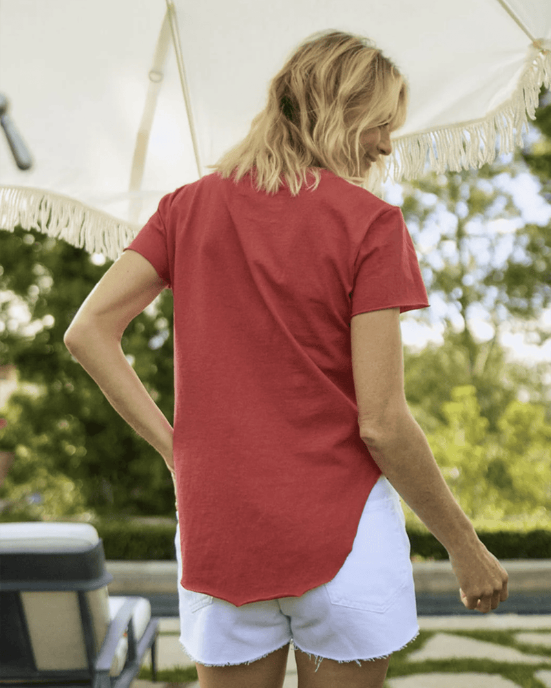 Frank & Eileen Clothing Theo Tee in Double Decker Red
