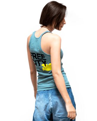 Free City Clothing 1999 Supervintage Tank in Surplus Blue