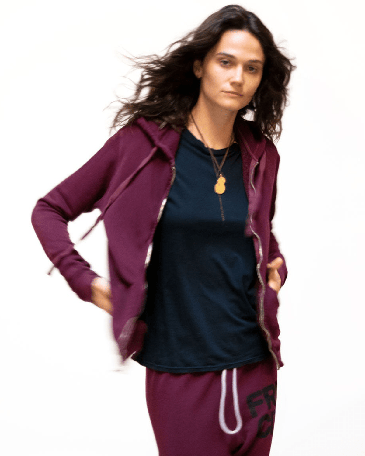 Free City Clothing Superfluff Lux Zip Hoodie in Deep Love