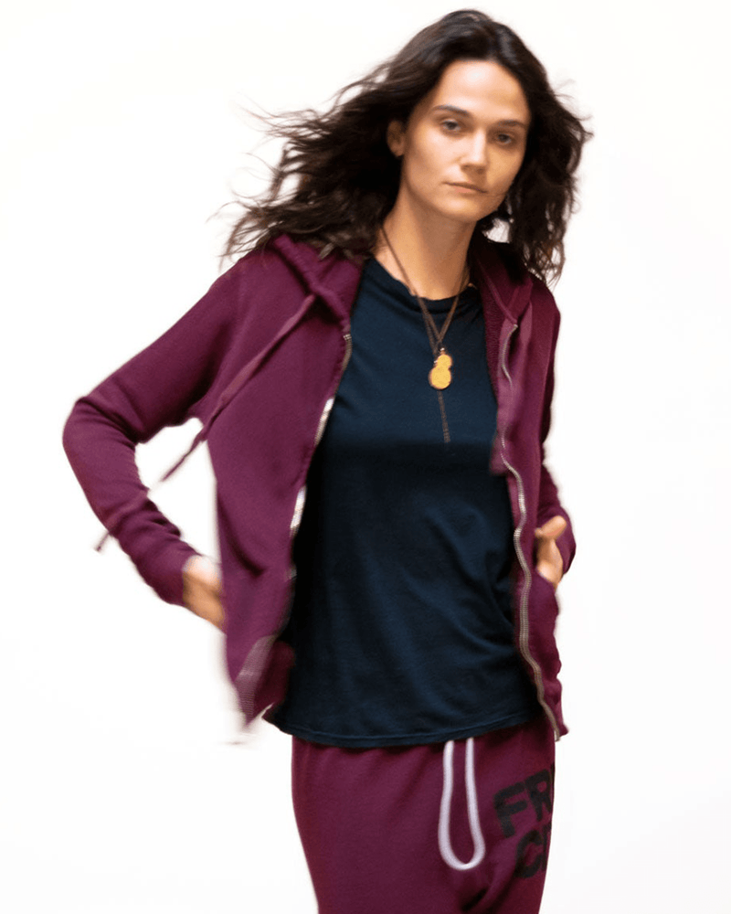 Free City Clothing Superfluff Lux Zip Hoodie in Deep Love