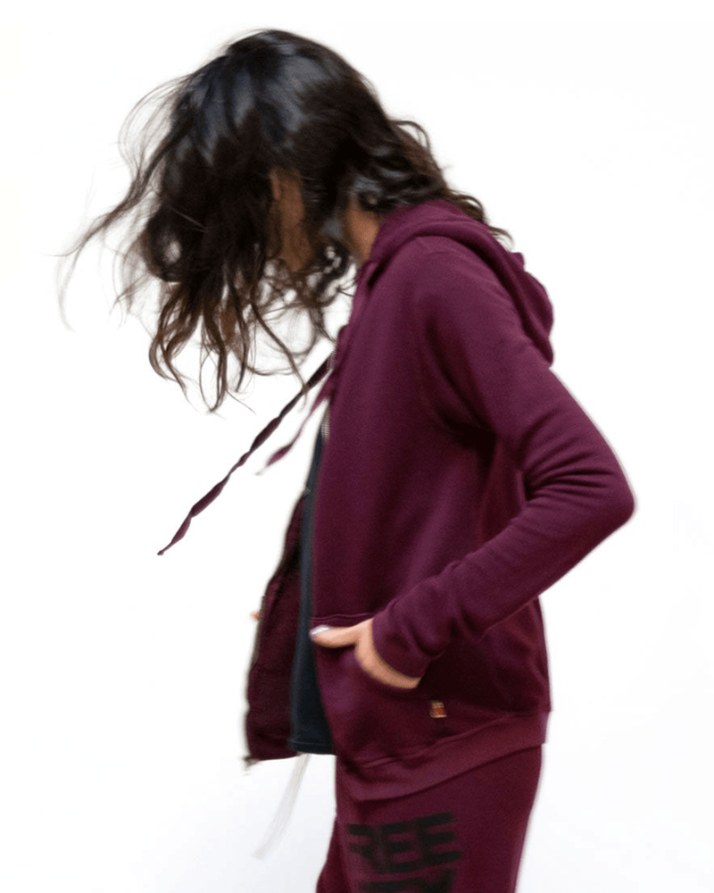 Free City Clothing Superfluff Lux Zip Hoodie in Deep Love