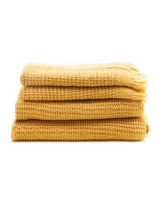 House No.23 Housewares Mustard Ella Waffle Towel in Mustard