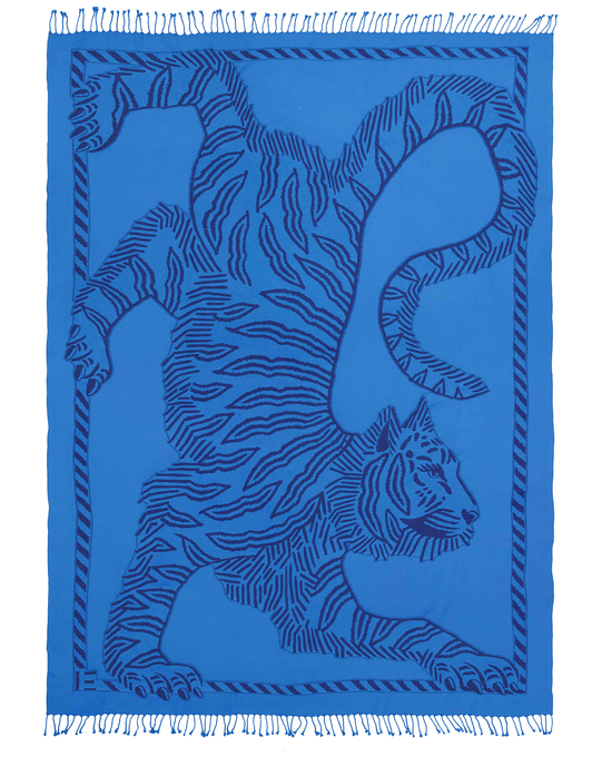 Inoui Editions Accessories Blue Fouta 140 3D Mantra in Blue