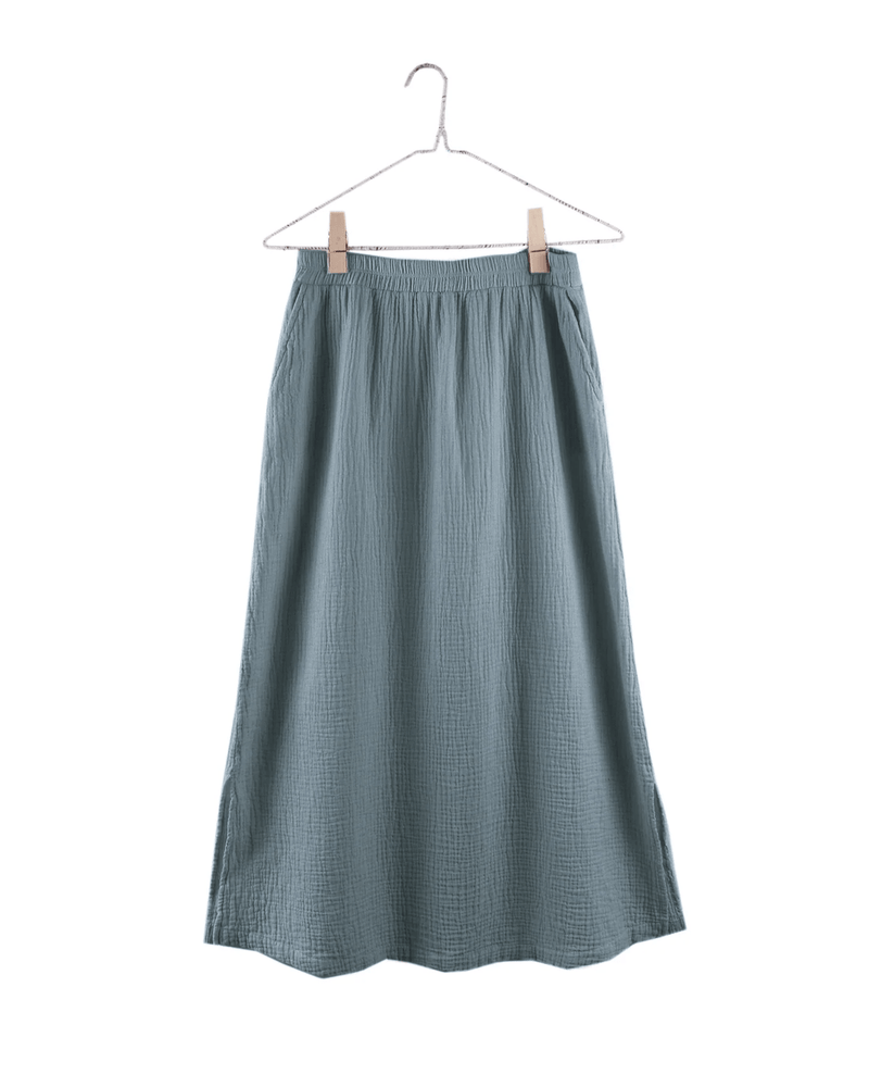 It is well LA Clothing Gauze Skirt in Blue Grey