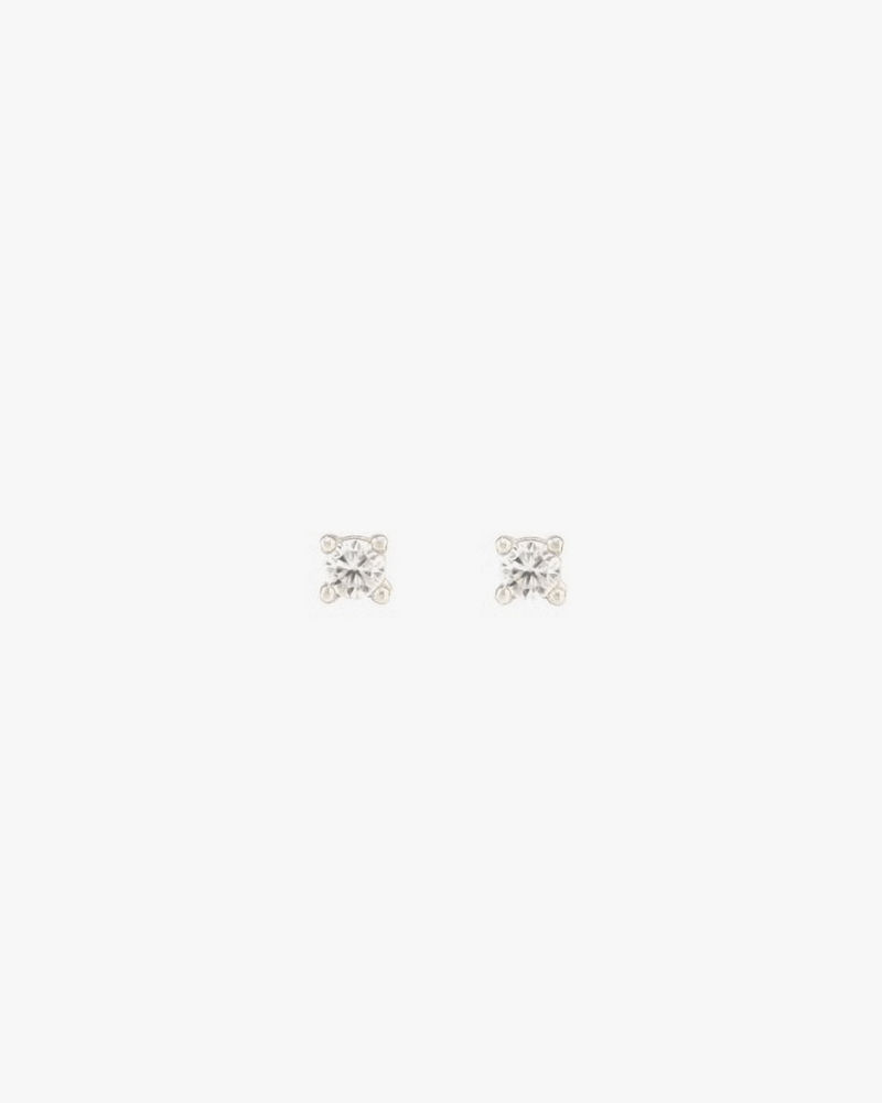 Kris Nations Jewelry Sterling Silver Classic Crystal Prong Studs in Sterling Silver