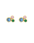 Kris Nations Jewelry 18K Gold Vermeil Modernist Bezel Crystal Stud Earrings in 18K Gold