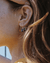 Kris Nations Jewelry 18K/Red Safety Pin Enamel Hoop Earrings in Red & 18K Gold Vermeil