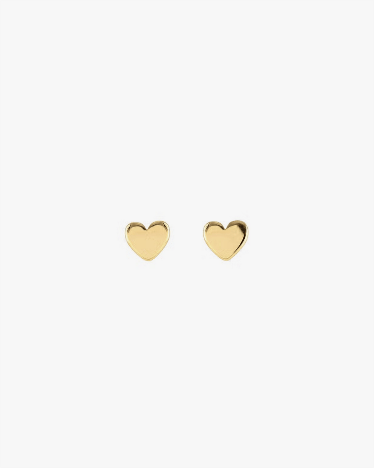 Kris Nations Jewelry 18K Gold Vermeil Tiny Heart Stud Earrings in 18K Gold Vermeil