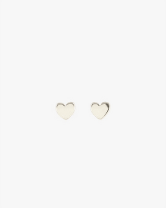 Kris Nations Jewelry Sterling Silver Tiny Heart Stud Earrings in Sterling Silver
