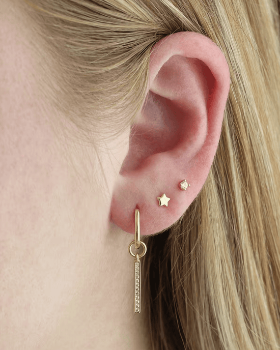 Kris Nations Jewelry 18K Gold Vermeil Tiny Star Stud Earrings in 18K Gold Vermeil