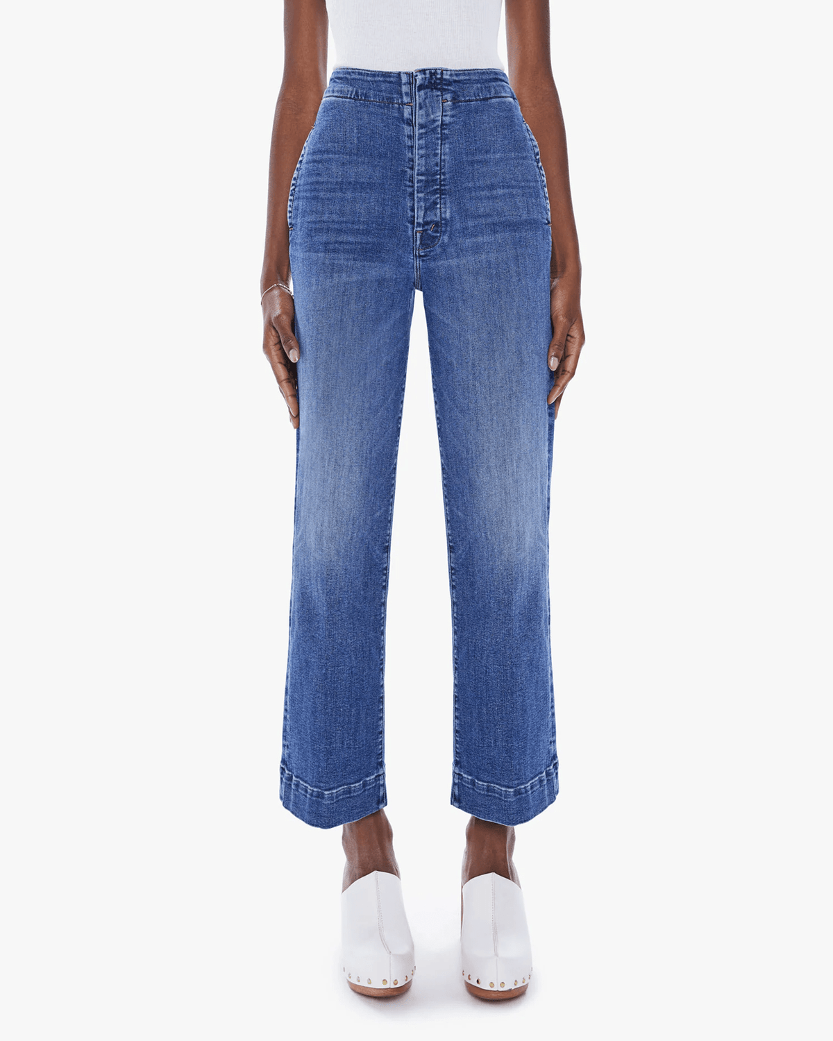 Mother Denim The Cinch Greaser Ankle in Dark & Stormy Night