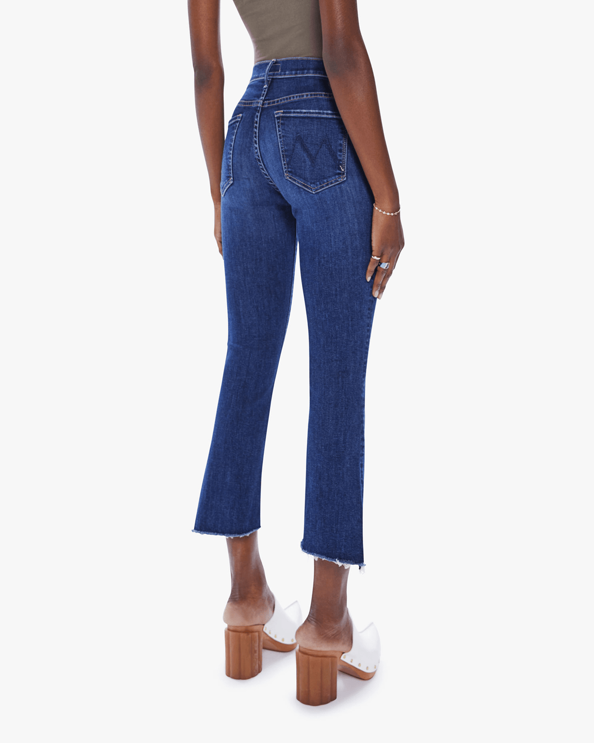 Mother Denim The Insider Crop Step Fray in Teaming Up
