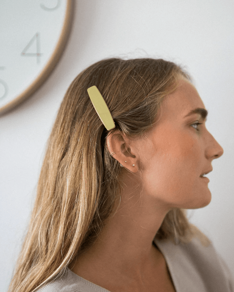 NAT + NOOR Accessories Forest + Olive Lani Hair Clip in Forest + Olive