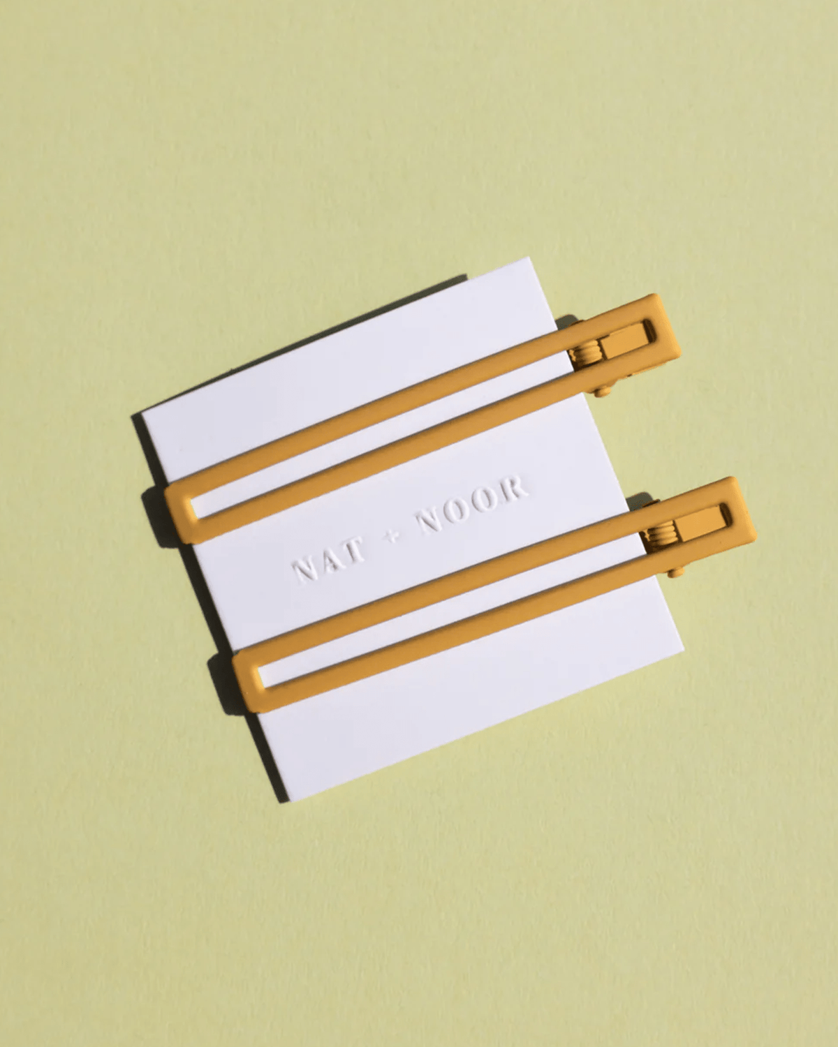NAT + NOOR Accessories Mustard Leia Hair Clip in Mustard