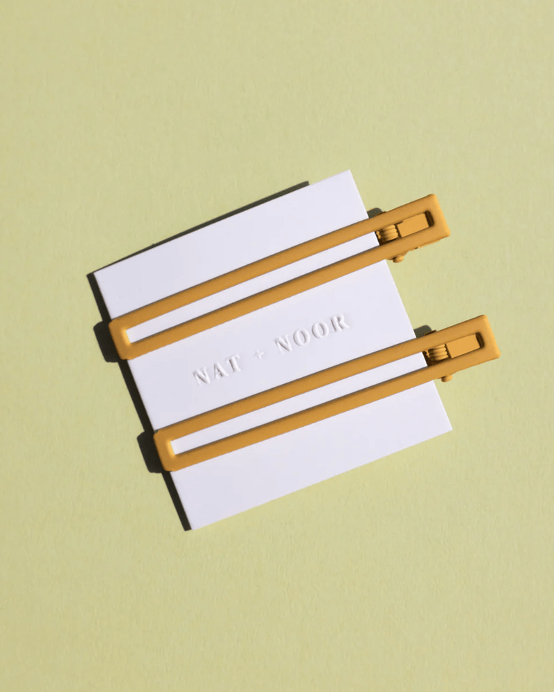 NAT + NOOR Accessories Mustard Leia Hair Clip in Mustard