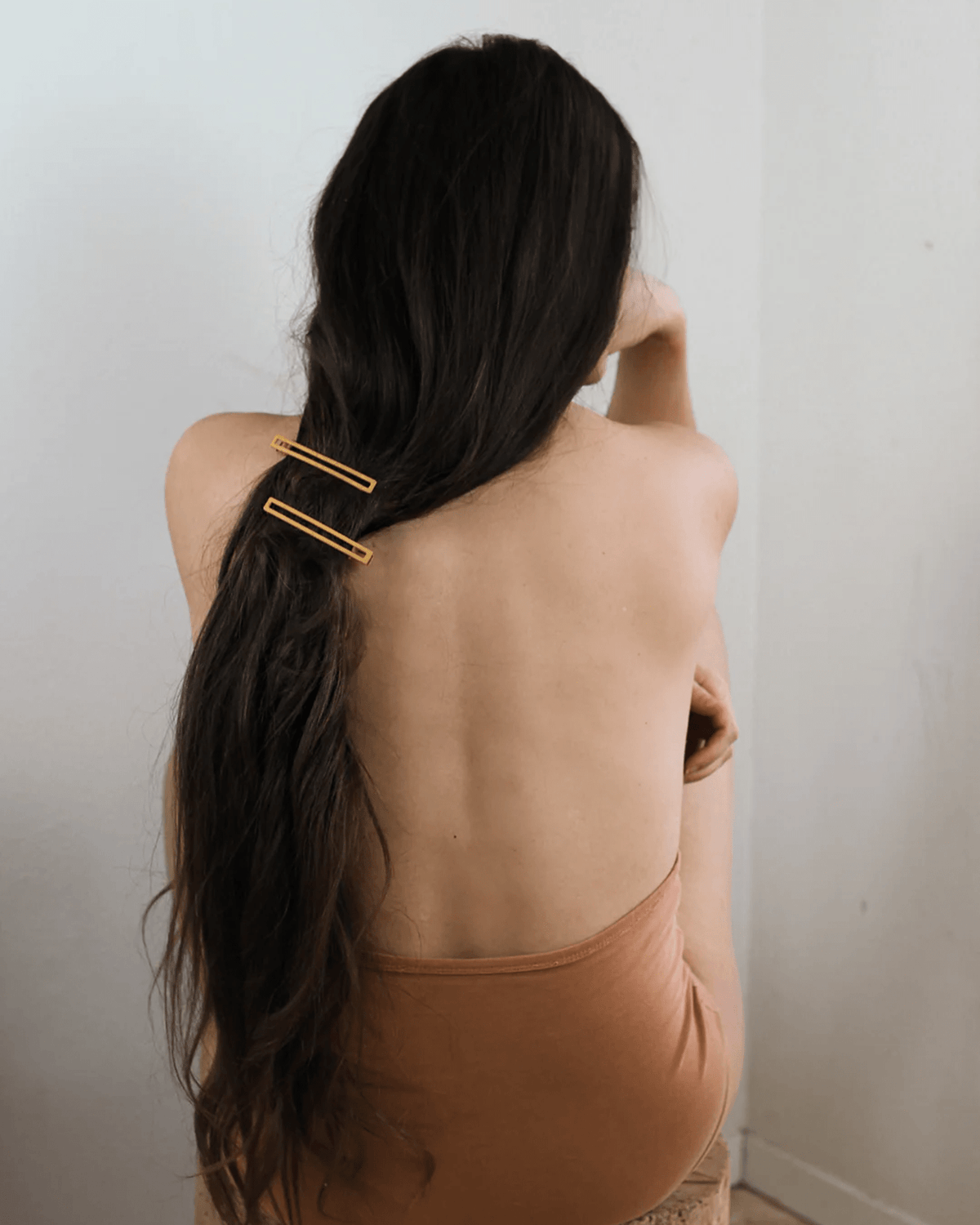 NAT + NOOR Accessories Mustard Leia Hair Clip in Mustard