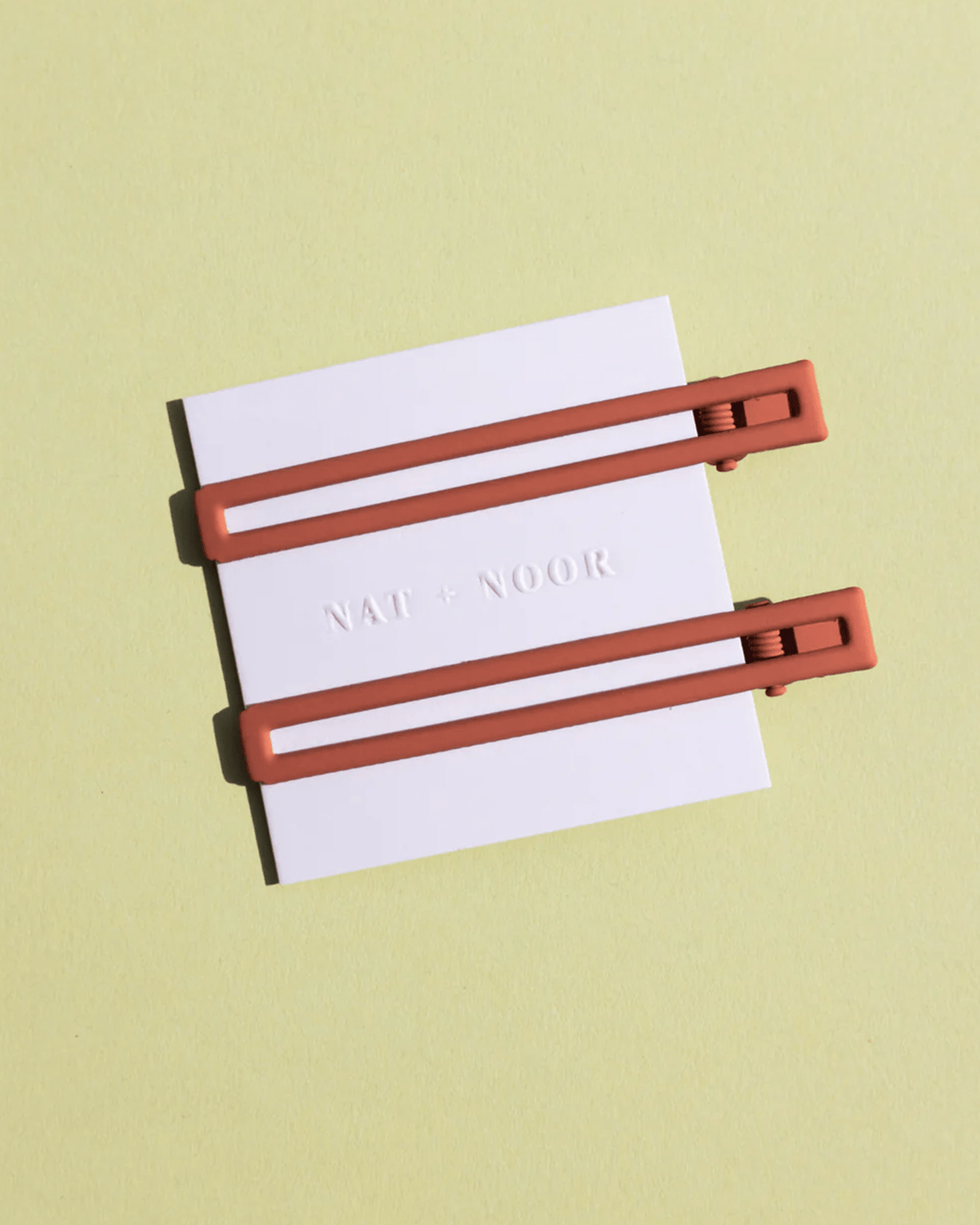NAT + NOOR Accessories Burnt Orange Leia Hair Clips in Burnt Orange
