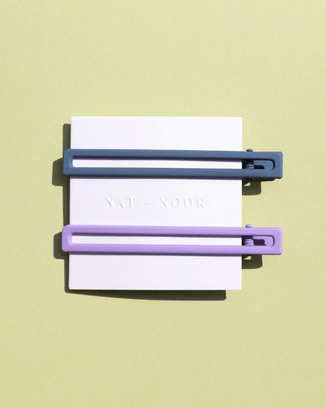 NAT + NOOR Accessories Lilac + Sky Leia Hair Clips in Lilac + Sky