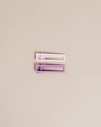 NAT + NOOR Accessories Mauve + Pink Lu Lu Hair Clip in Mauve + Pink