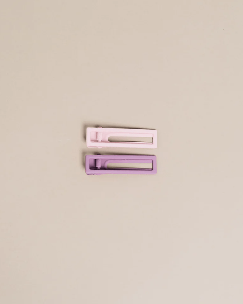 NAT + NOOR Accessories Mauve + Pink Lu Lu Hair Clip in Mauve + Pink