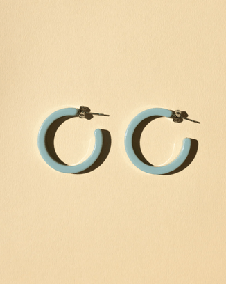 NAT + NOOR Jewelry Turquoise Sol Hoops in Turquoise