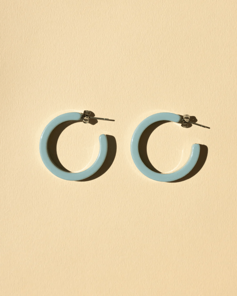 NAT + NOOR Jewelry Turquoise Sol Hoops in Turquoise