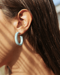 NAT + NOOR Jewelry Turquoise Sol Hoops in Turquoise