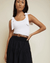 Nation LTD Clothing Gigi Tank w/ Poplin Ties in White