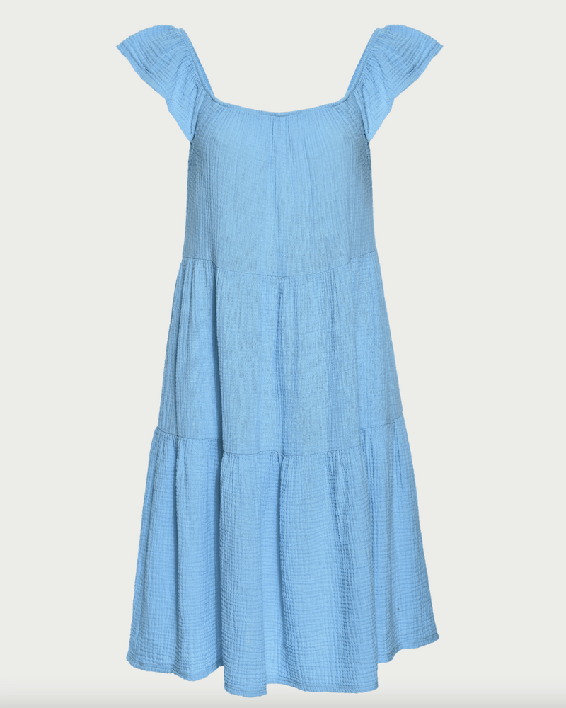 Nation LTD Clothing Noa Ruffled Midi in Turks and Caicos