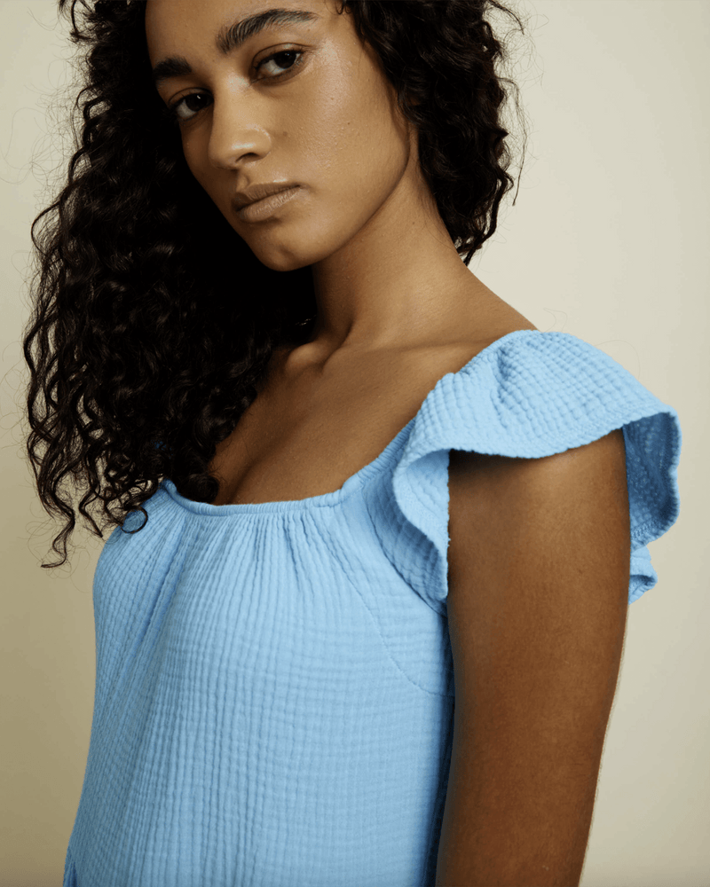 Nation LTD Clothing Noa Ruffled Midi in Turks and Caicos