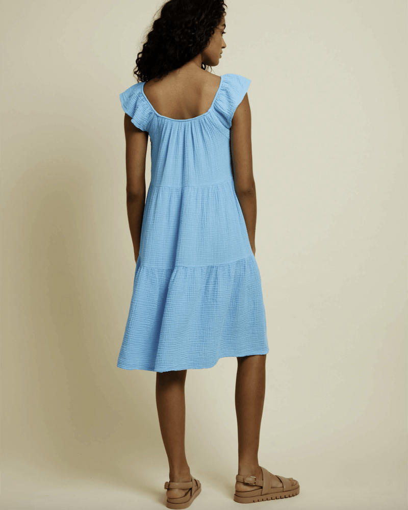 Nation LTD Clothing Noa Ruffled Midi in Turks and Caicos