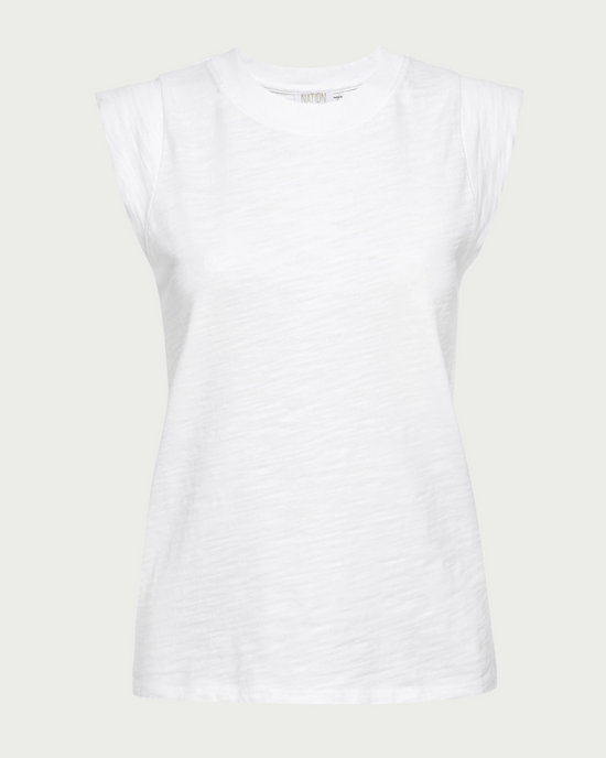 Nation LTD Clothing Pattie Muscle Tank in Optic White