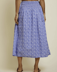 Nation LTD Clothing Primrose Smocked Skirt w/ Ties in Mykonos