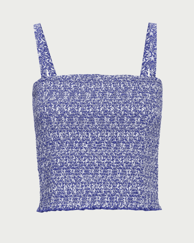 Nation LTD Clothing Rumer Gathered Crop Cami in Mykonos