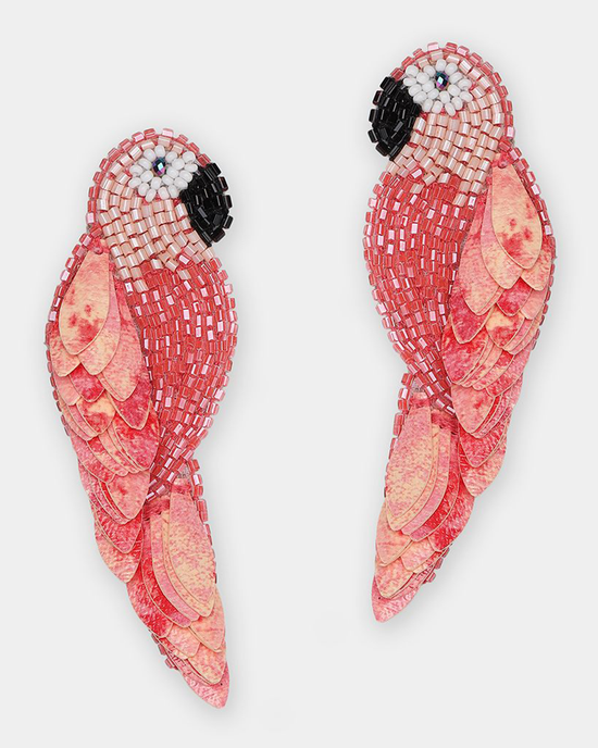 Olivia Dar Jewelry Coral Ara Earrings in Coral