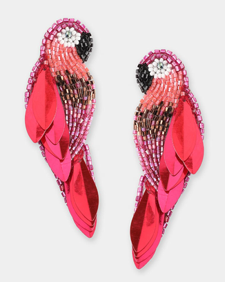 Olivia Dar Jewelry Fuchsia Ara Earrings in Fuchsia